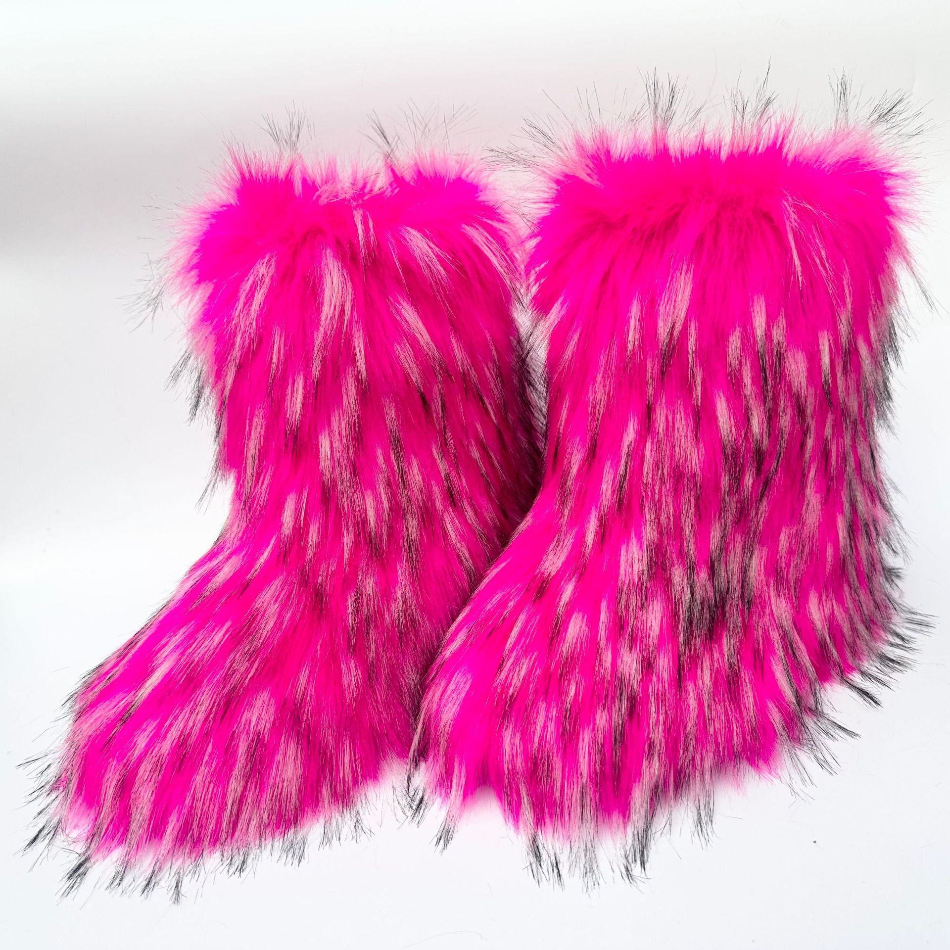 Women Furry Mid-length Snow Boots 6