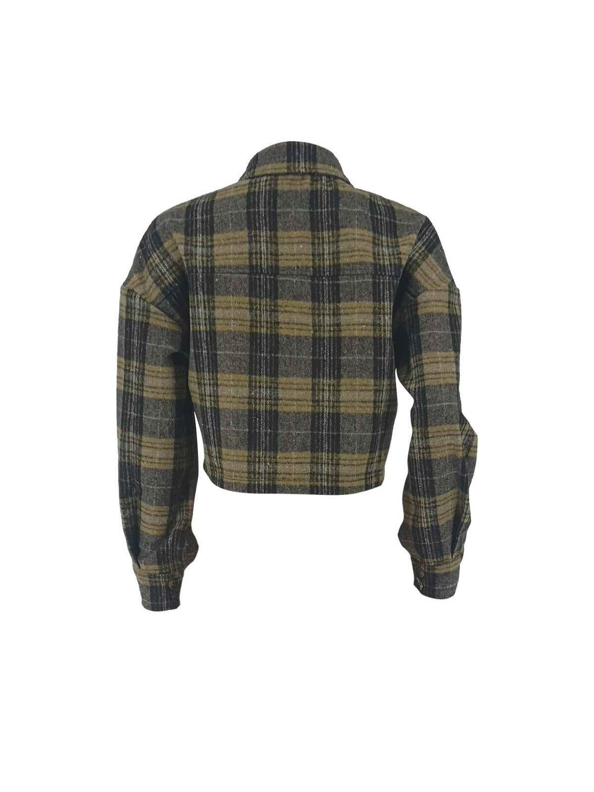 Women Fall and winter plaid shirt 6