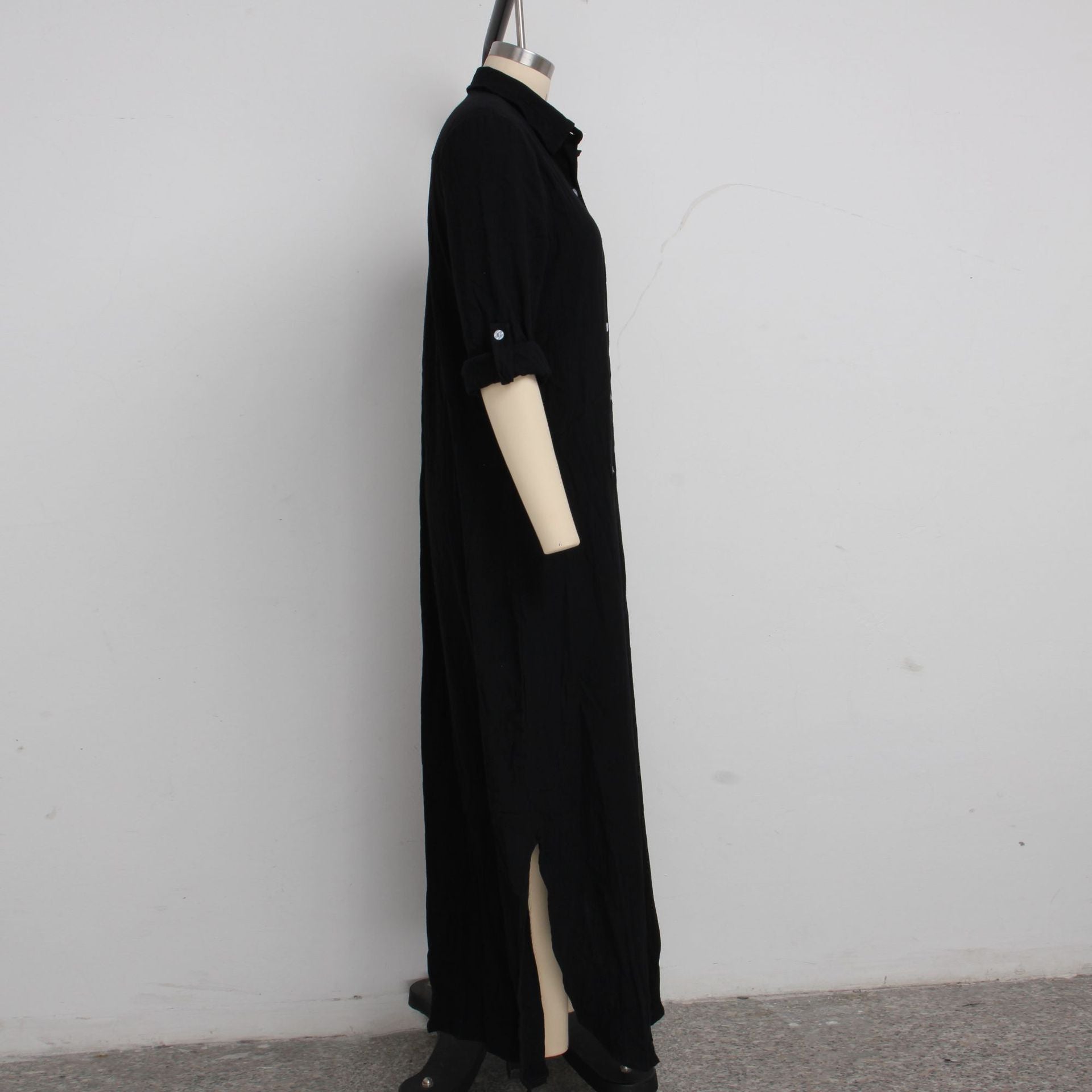 Sexy Fashion Solid Color Women's Shirt Dress 20