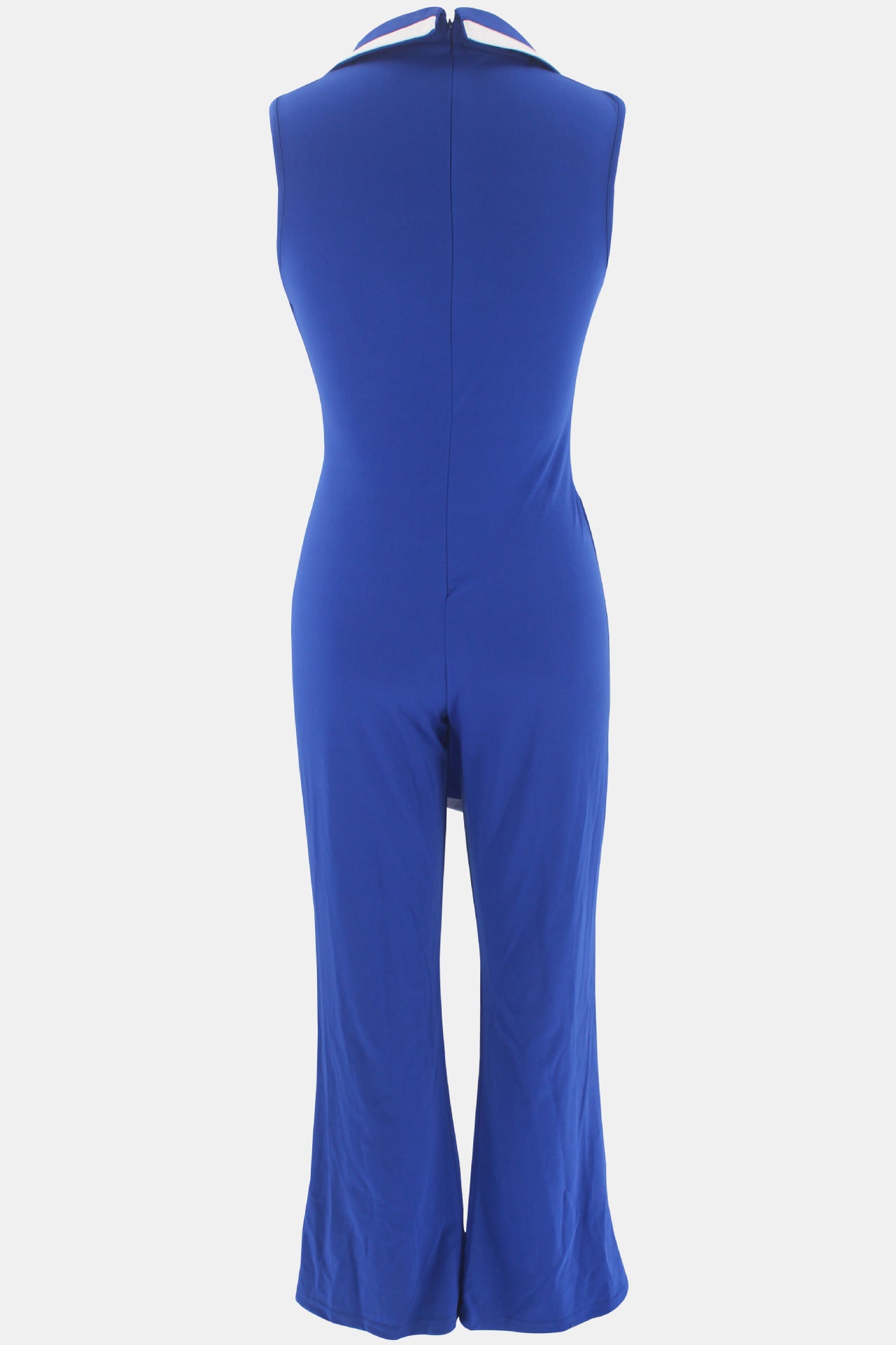 Summer Women's Fashionable V-Neck Chic Elegant Sleeveless Wide Leg Jumpsuit 40