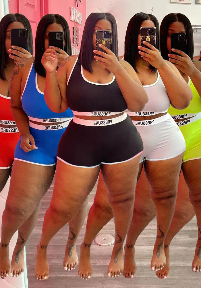 Women's Fashion Casual Sexy Letter Print Two-Piece Swimsuit Set