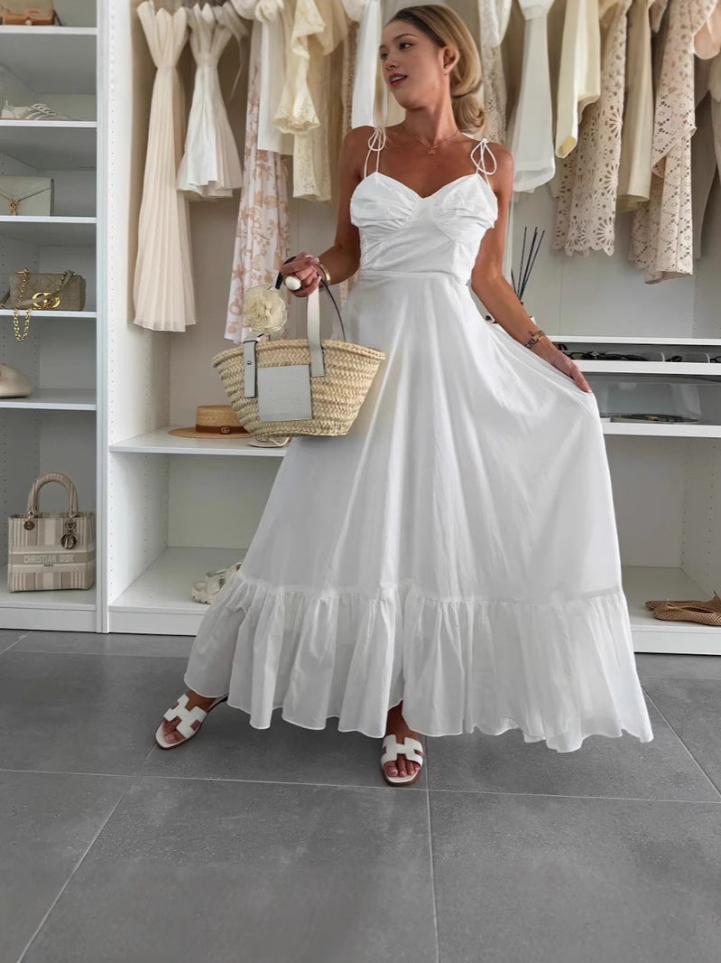 Women Summer Halter Backless Dress