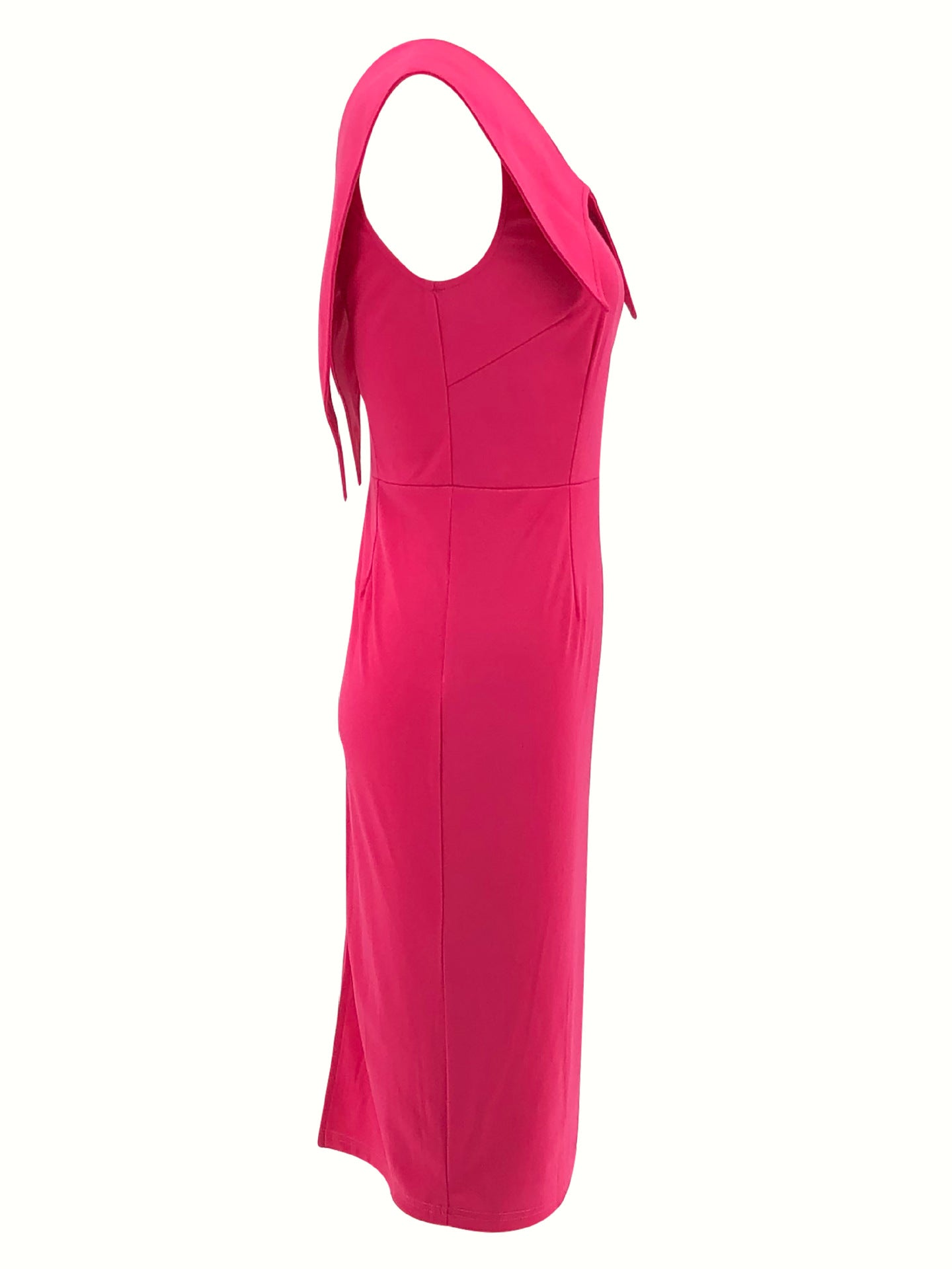 Women's Sleeveless Square Neck Zipper Slit Office Dress 27