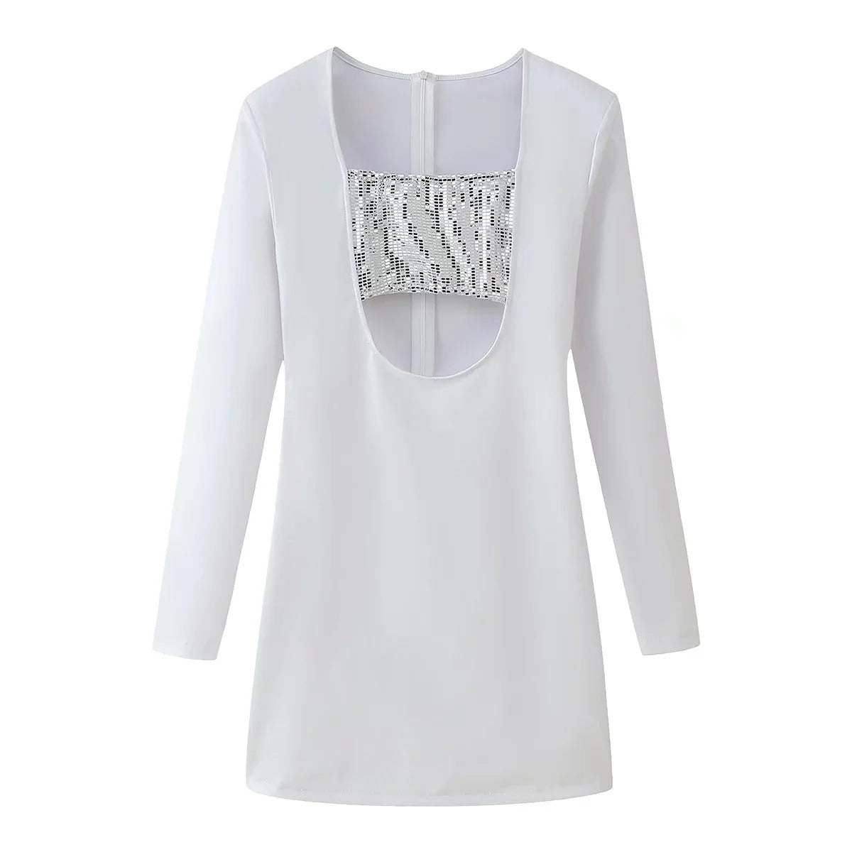 Women's Sexy Sequined Hollow Slim Waist Bodycon Party Dress 8