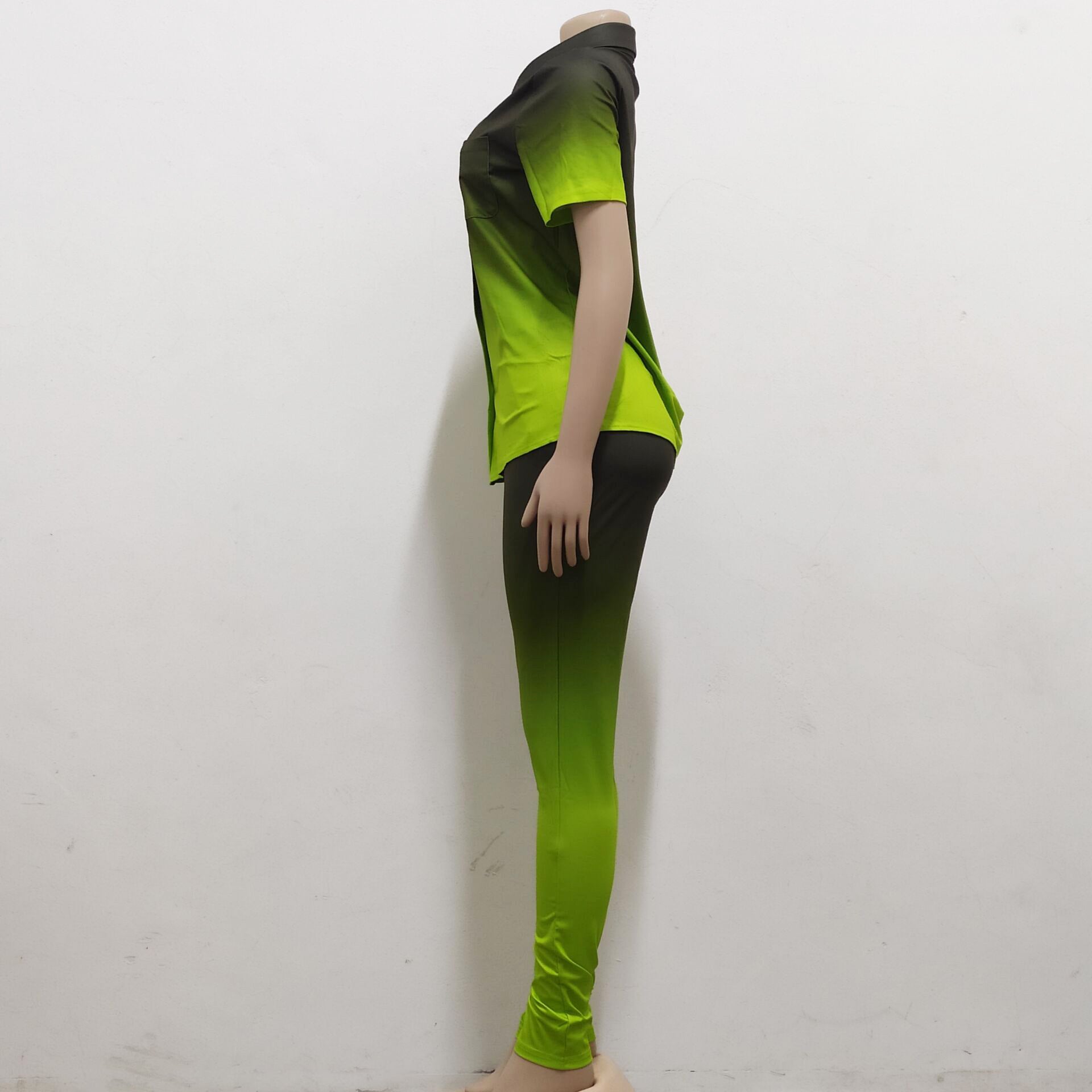 Women sexy gradient Top and Pant two-piece set 11