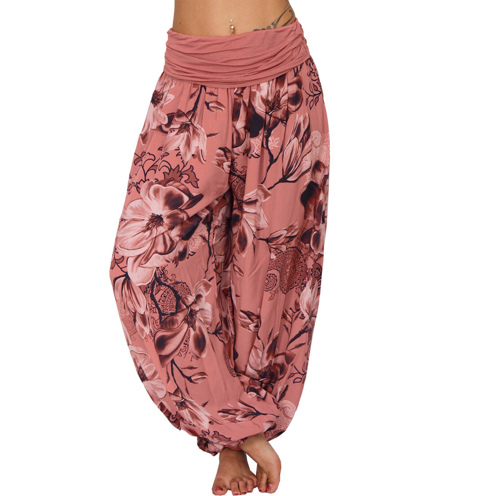 Women Printed Casual Wide-Leg Pants 34