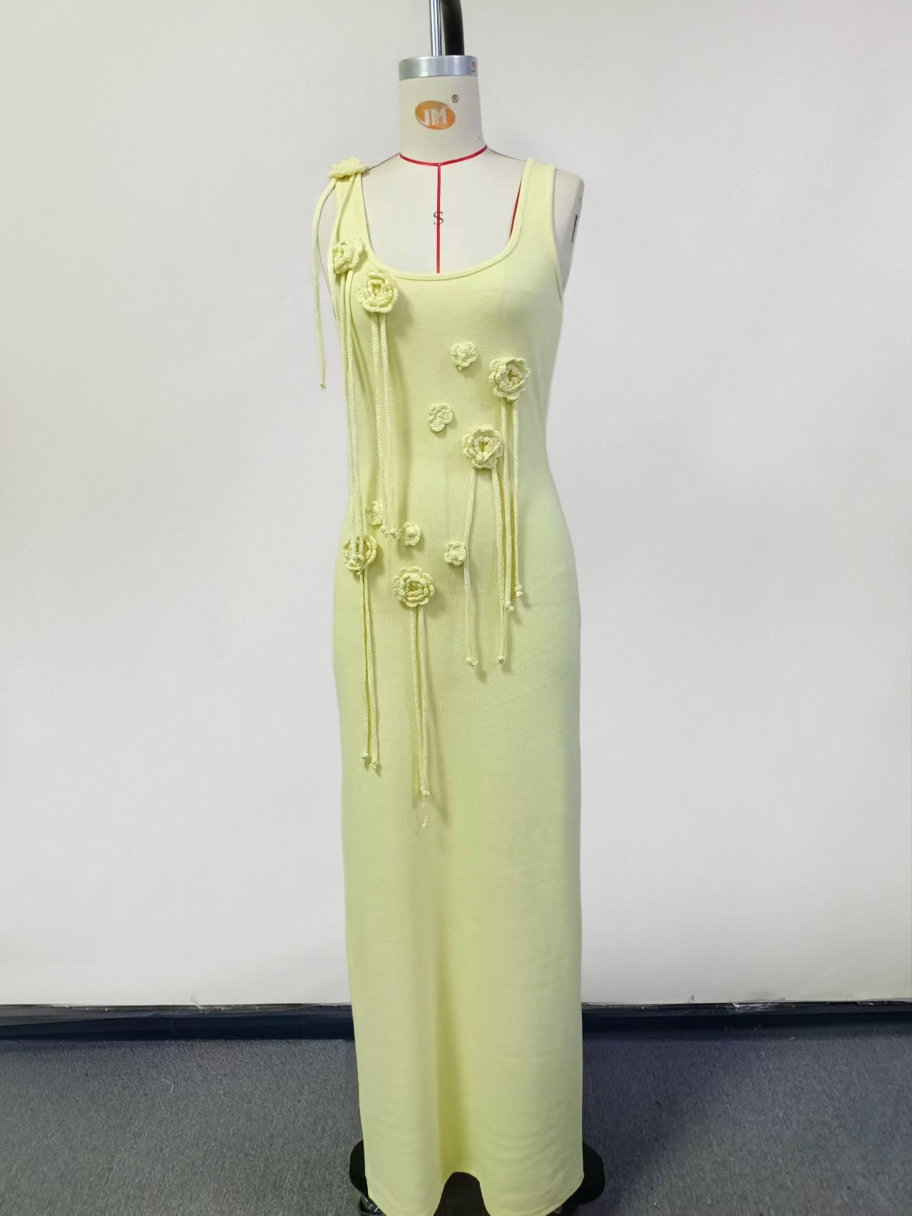 Solid Color Knitting Flower Beach Dress Cover-Up Sunscreen Clothing 13