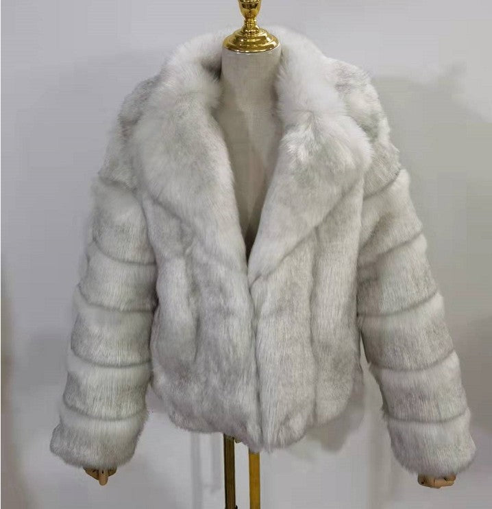 Fur coat women's autumn winter faux fur coat 8