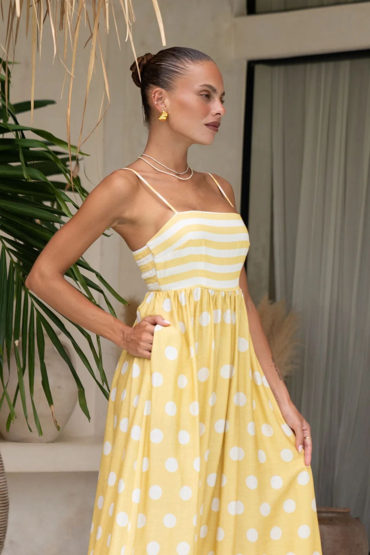 Summer Fashion Print Low Back Strap Sexy High Waist Long Dress 26