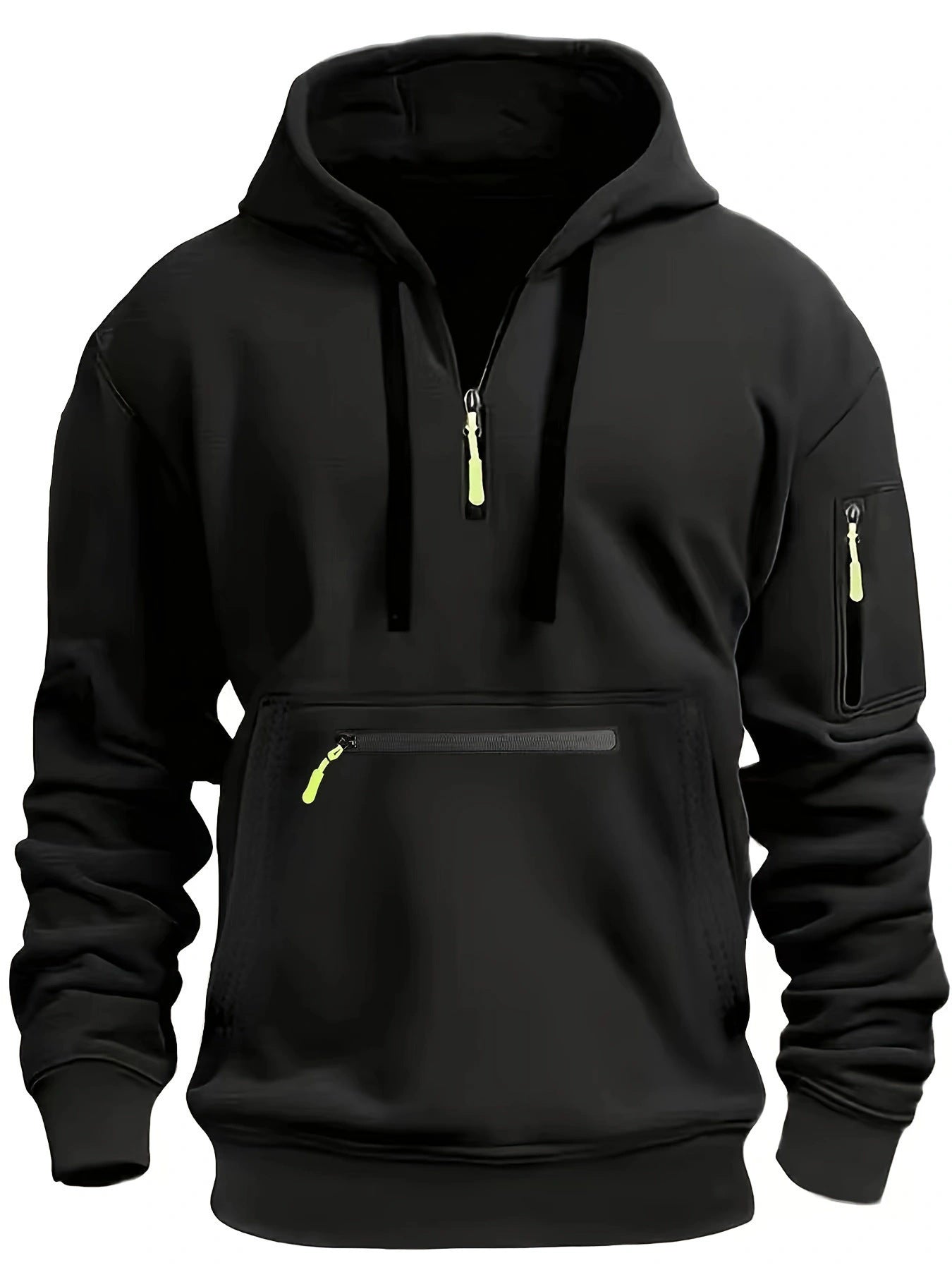 Men's Pocket Waterproof Zipper Pocket Casual Hoodies