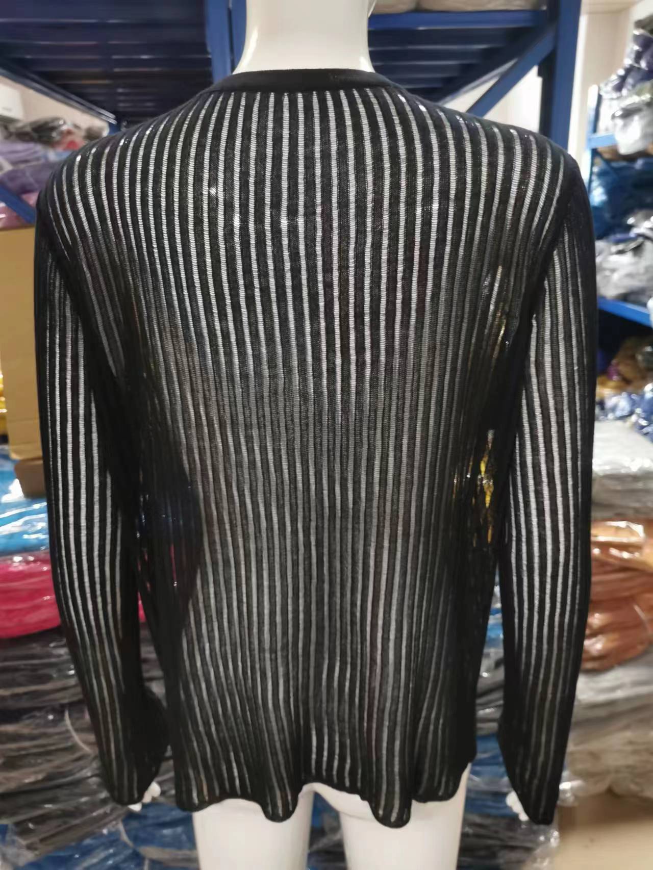 Women Long Sleeve Round Neck Breathable knitting Top 23