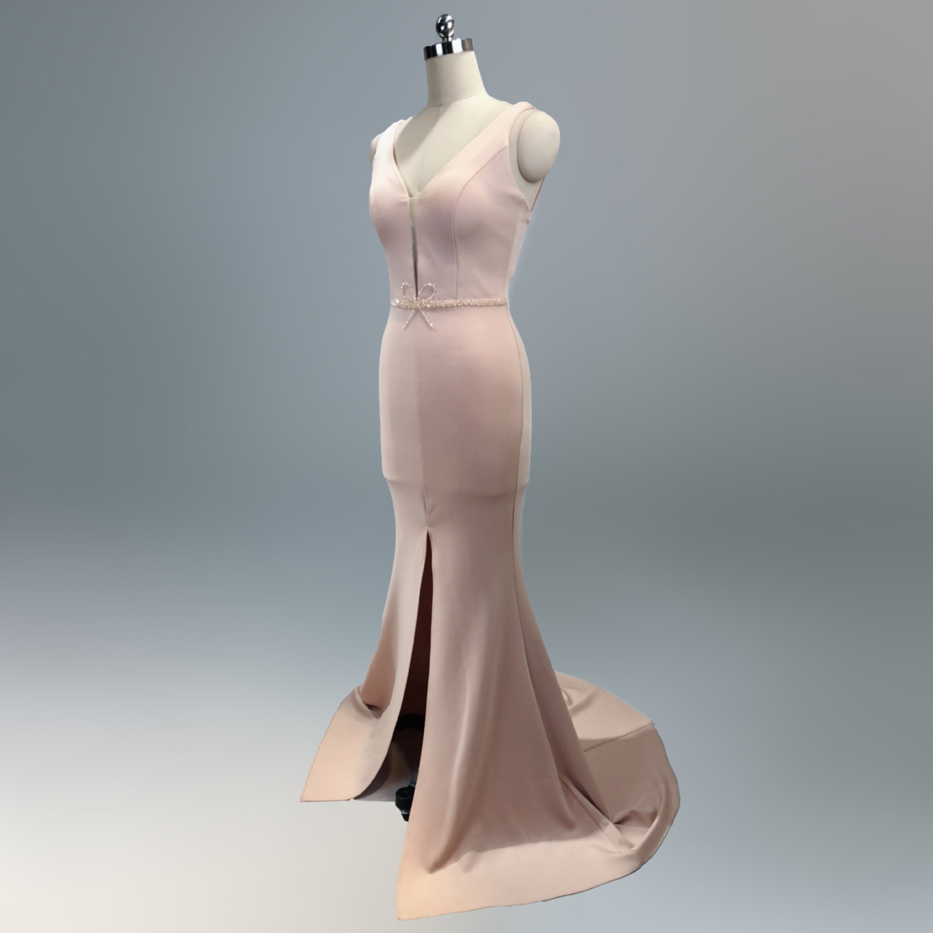 Ladies Summer Sexy V Neck Mermaid Evening Dress 35