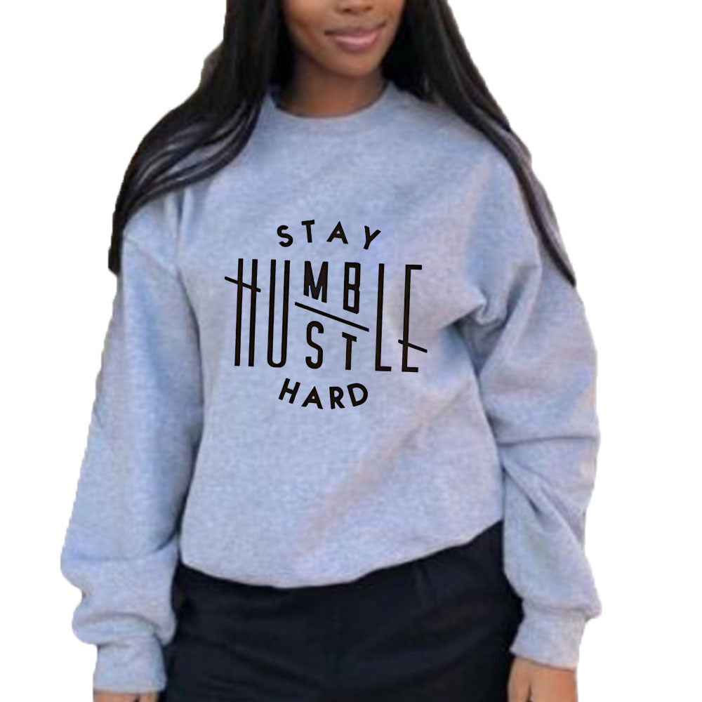 Plus Size Women Printed Crew Casual Loose Long Sleeve Top 9