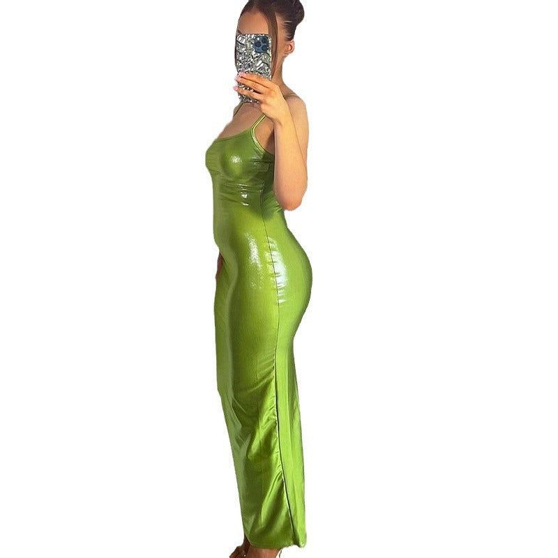 Women Summer French Solid Bodycon Dress 6