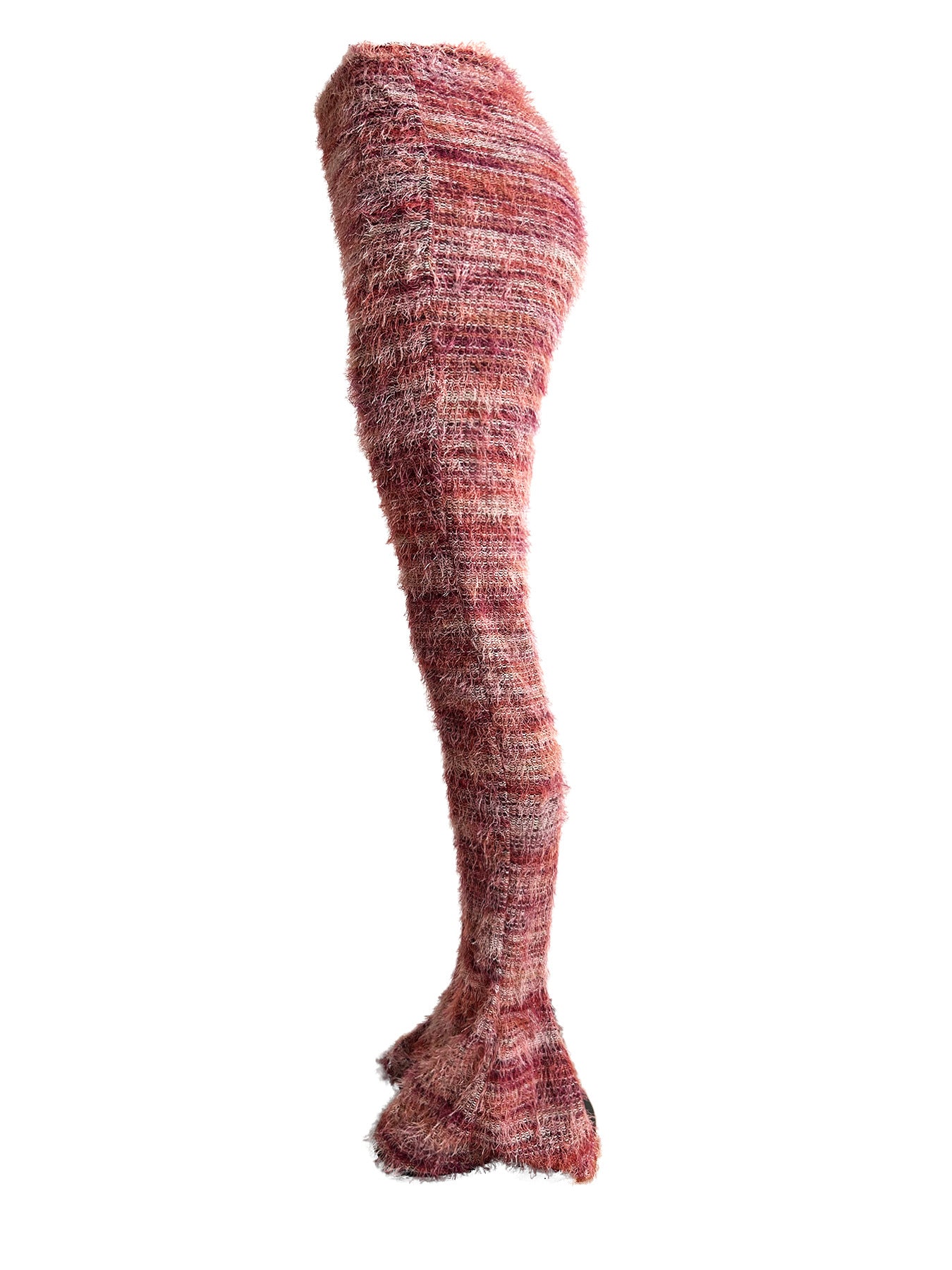 Fashion Women's Clothing Colorful Striped Plush Style Pile Pants 8