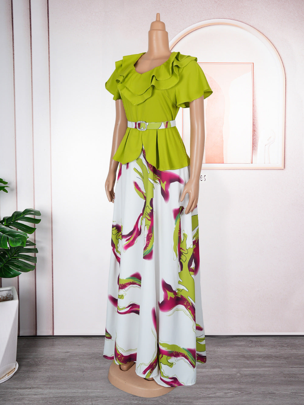 Plus Size African Women Spring Summer Dress 11