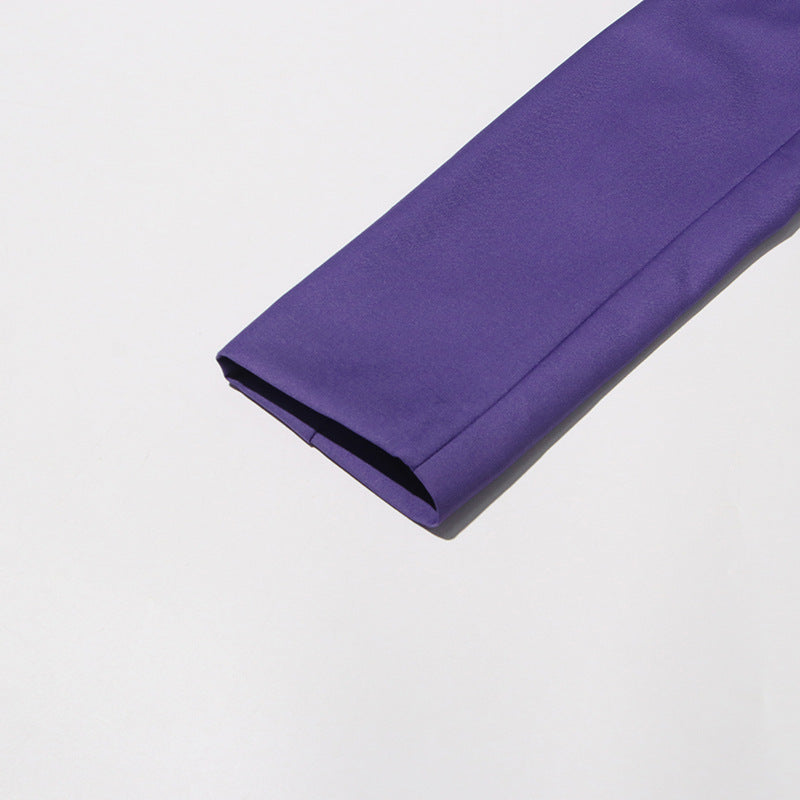 Women flower decoration elegant slit Blazer 9