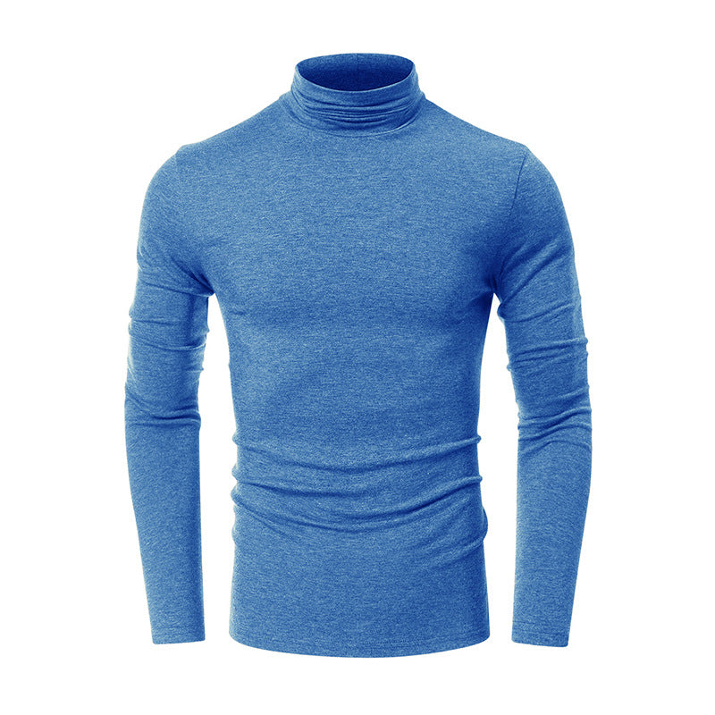 Men's Fall and Winter Turtleneck Basic Long Sleeve T-Shirt 7