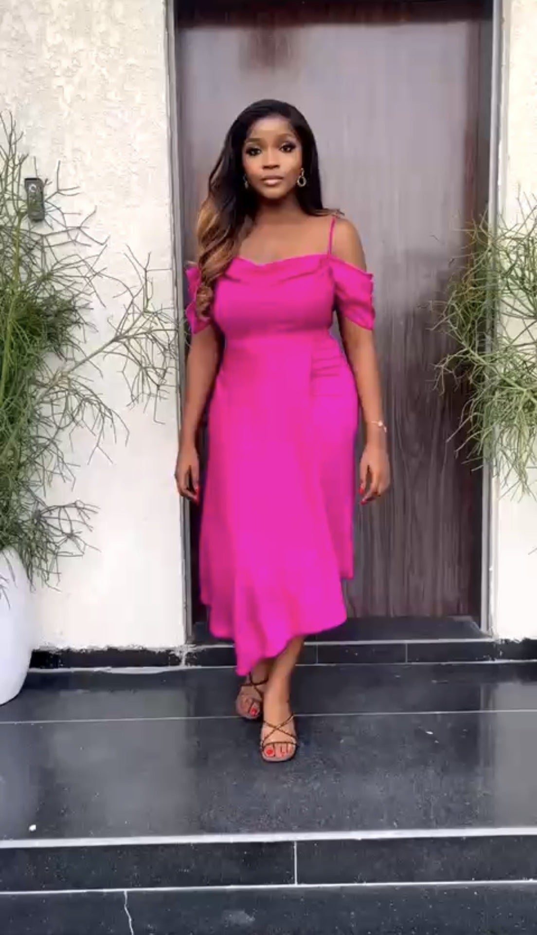 Women Suspender Off Shoulder Sexy Solid Irregular Dress