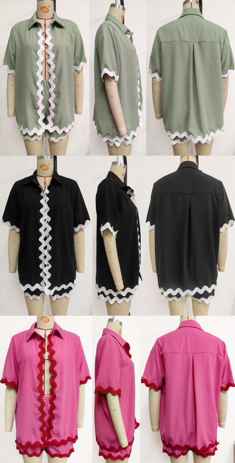 Women Shirt Casual Two Piece Set 34