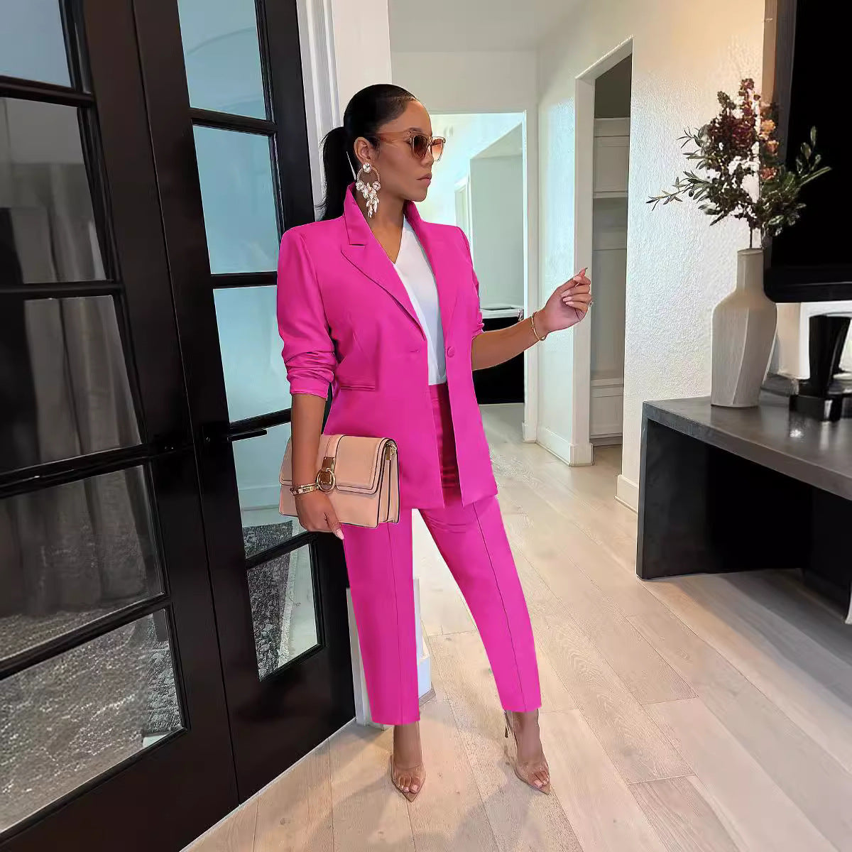 Women Blazer and Pants 2-piece Set 11