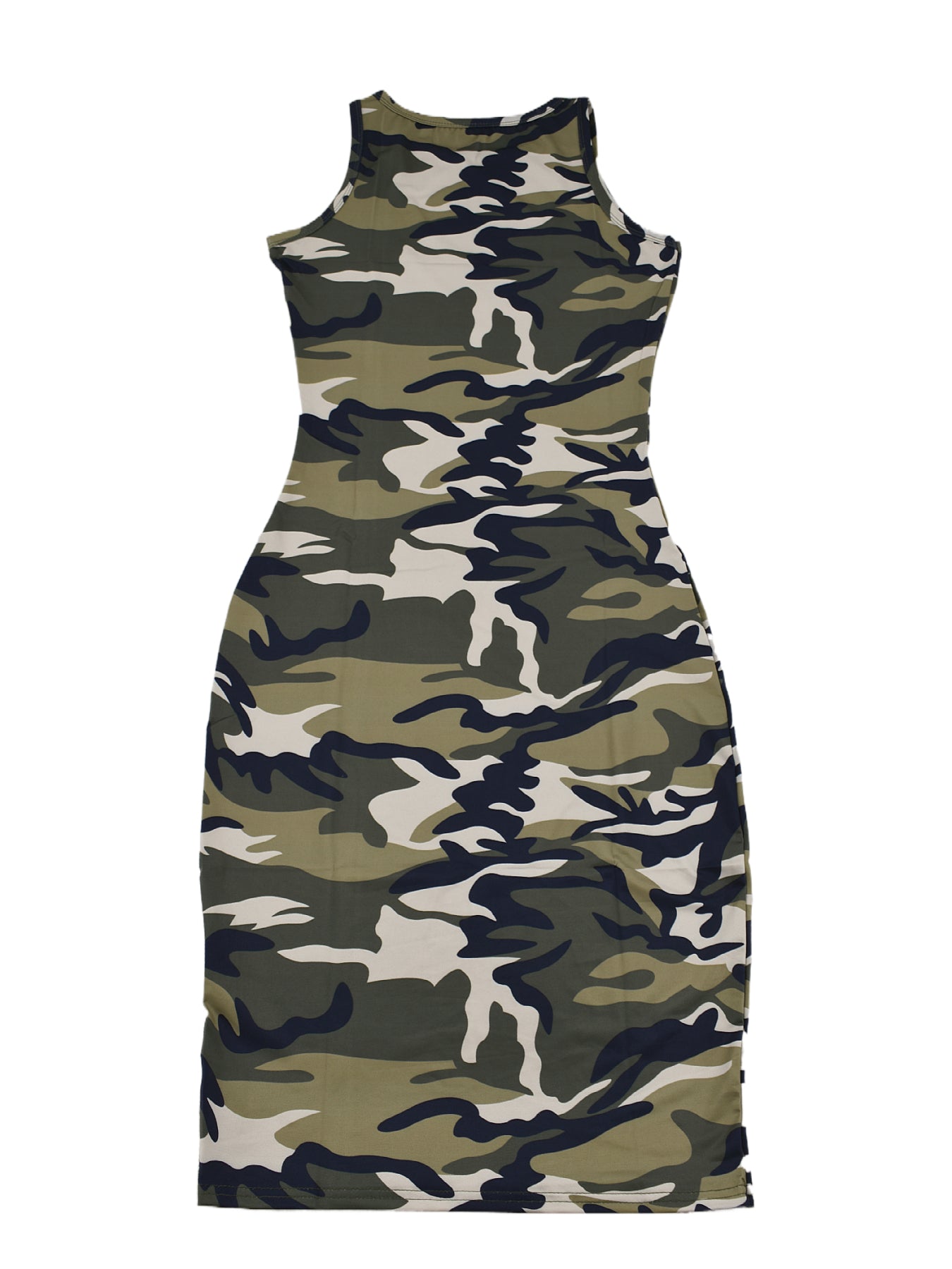 Women Sleeveless Camouflage Print Bodyson Dress 6