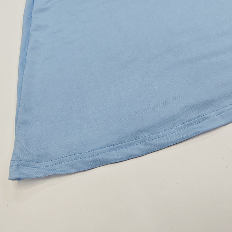 Women Sexy Halter Neck Backless Pile Neck Dress 30