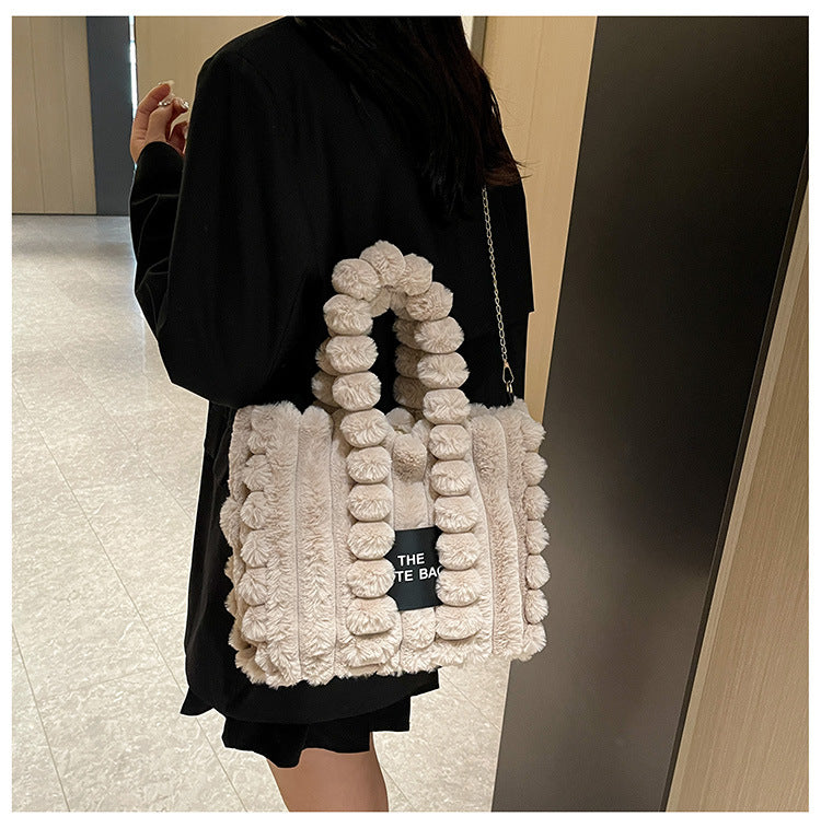 Women winter letter chain shoulder messenger bag tote bag 18