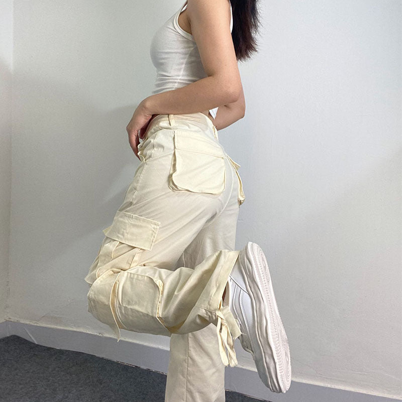 American Street Cargo Pants Women'S Summer Loose Casual Trousers 5