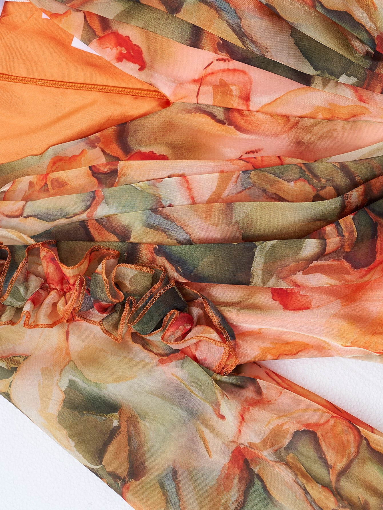 Elegant Women's Long-Sleeve V-Neck Ruffled Formal Party Mesh Evening Gown 16