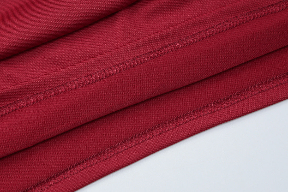 Women sexy strapless off-shoulder pleated bodycon dress 14