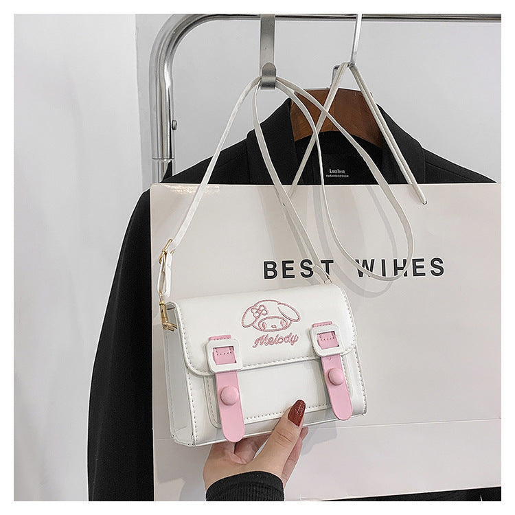 Women Small Square Bag Contrast Color Single Shoulder Crossbody Bag 15