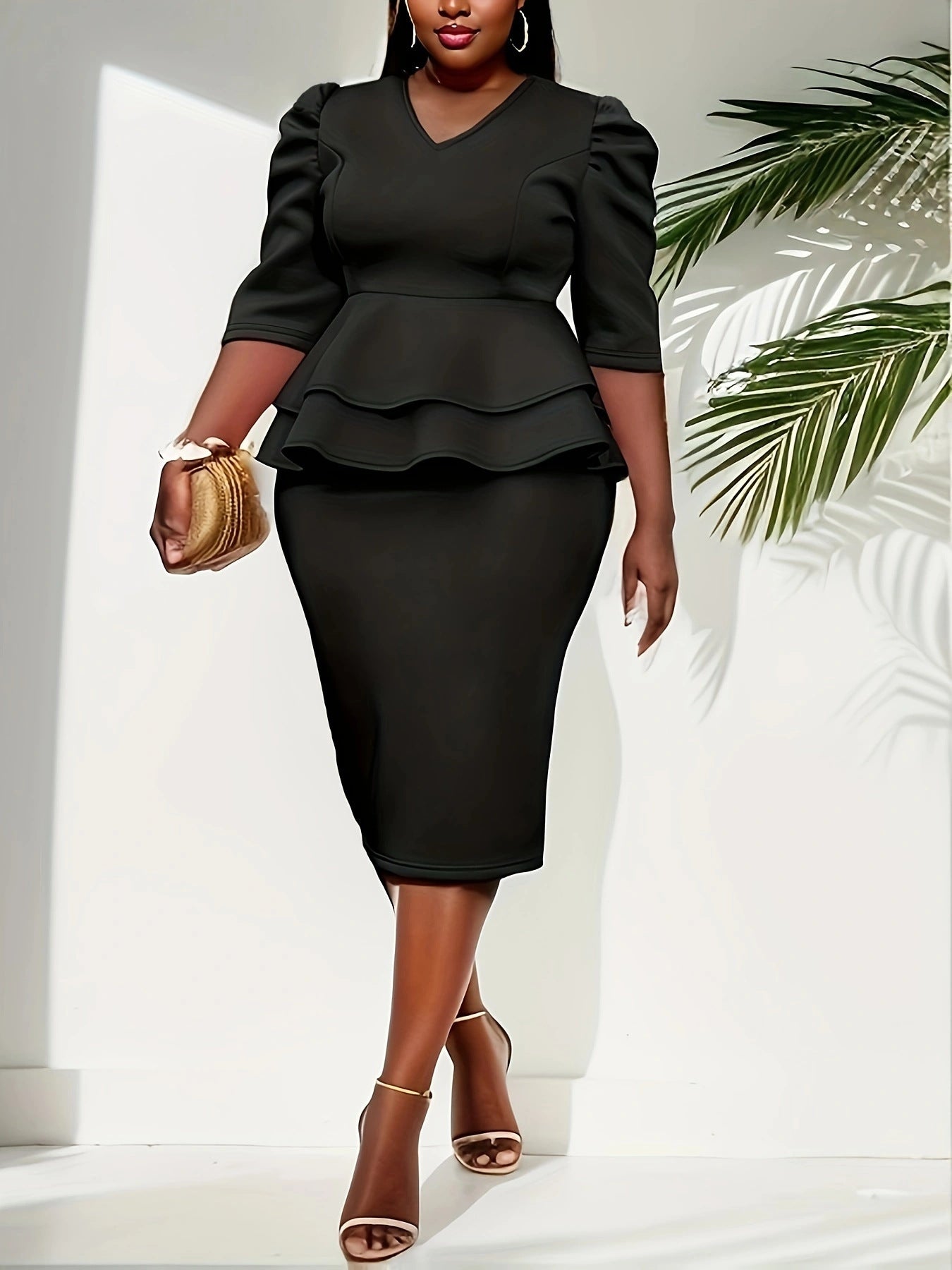 Plus Size Women Elegant Dress