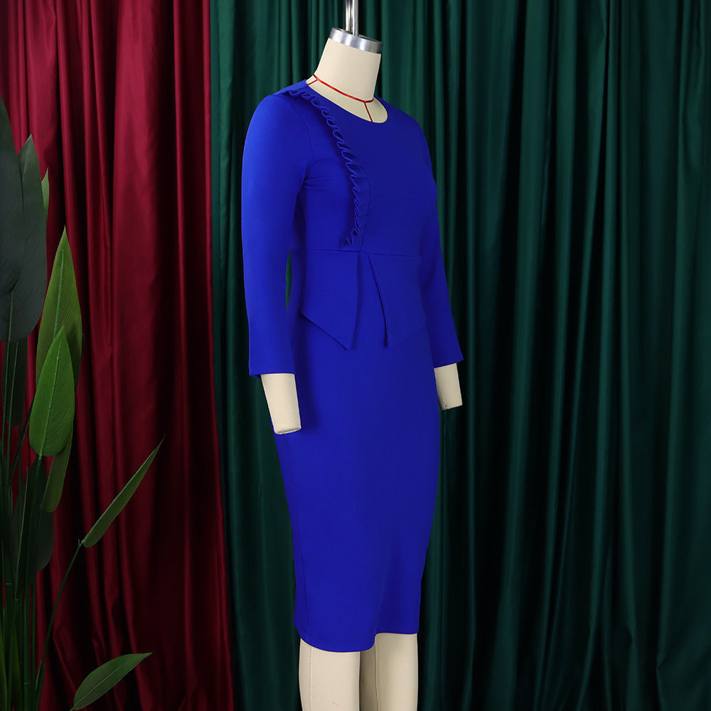 Women's Fall/Winter Chic Elegant Office African Dress 34