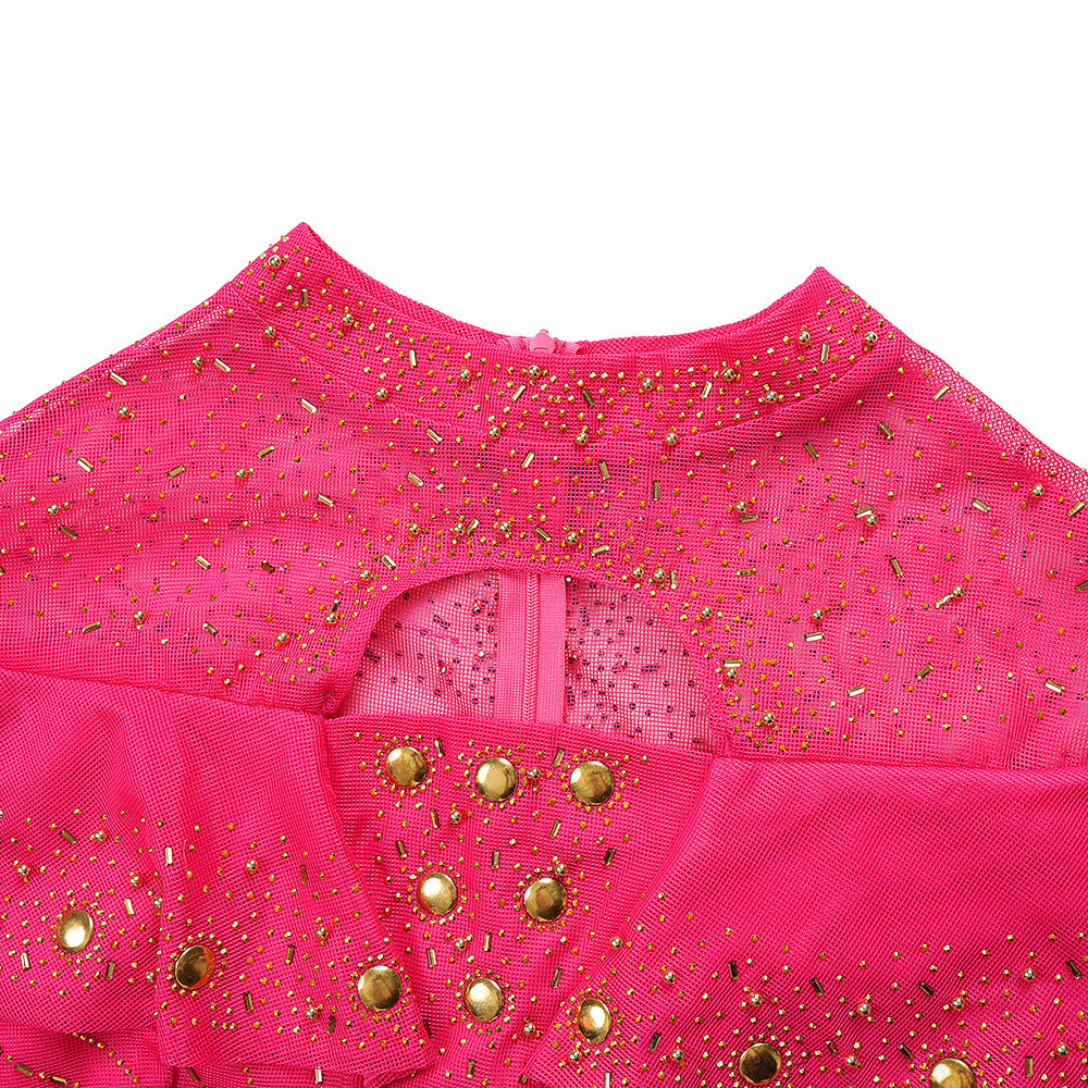 Plus Size Women African Beaded Bodycon dress 13