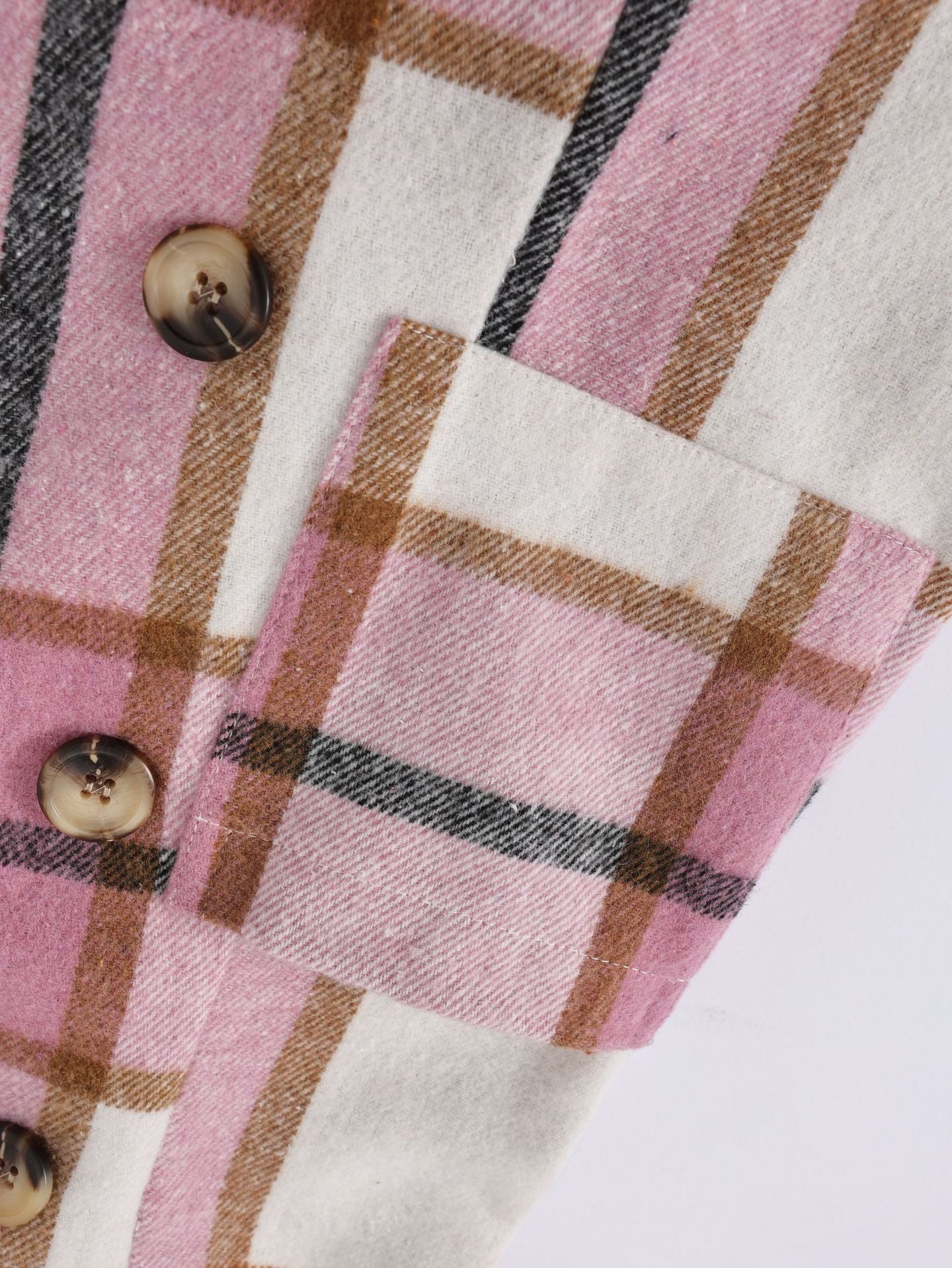 Women's Fashion Plaid Long Vest Turndown Collar Sleeveless Blazer 23