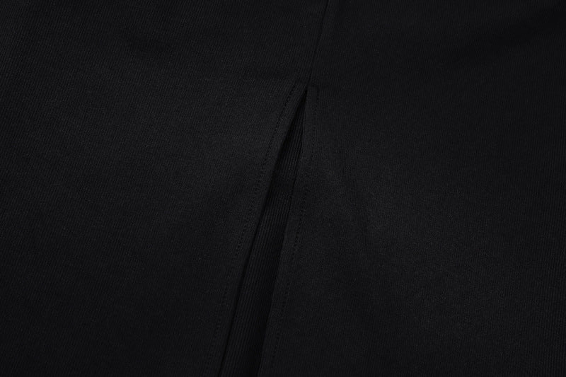 Women Summer Solid Square Neck Sleeveless Maxi Slit Dress 12