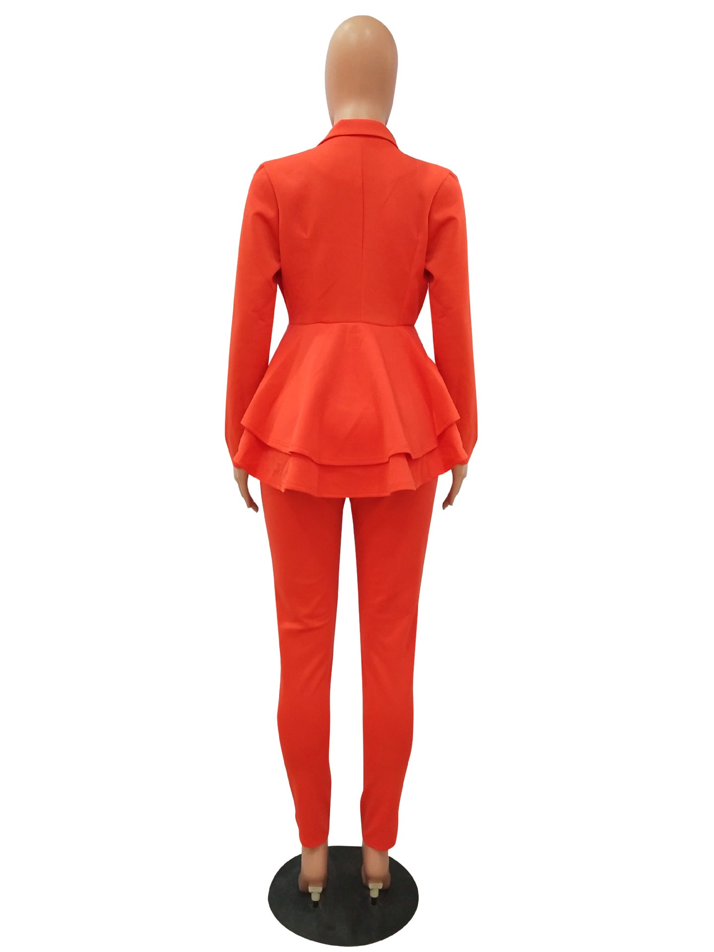 Fashion Ruffle Career Suit Casual Two Piece Set 24