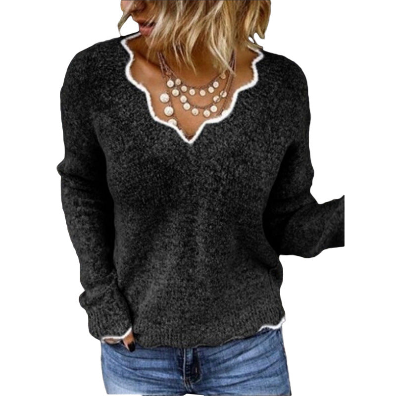 Women v-neck knitting sweater 18