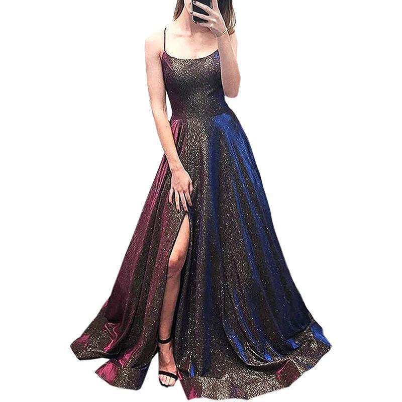 Spring Long Strap Glitter Formal Party Dress -（Processing time need 3-6 days） 11