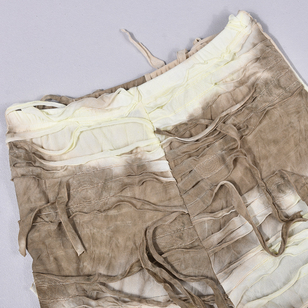 Summer Crop Low Back tie-dye auspicious pants suit for women 17