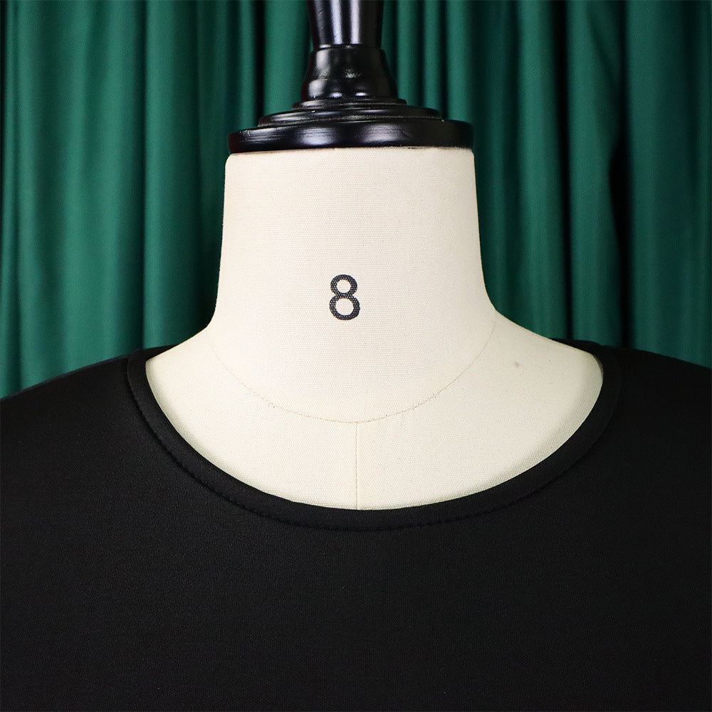 Women Round Neck Puff Sleeve Dress 32