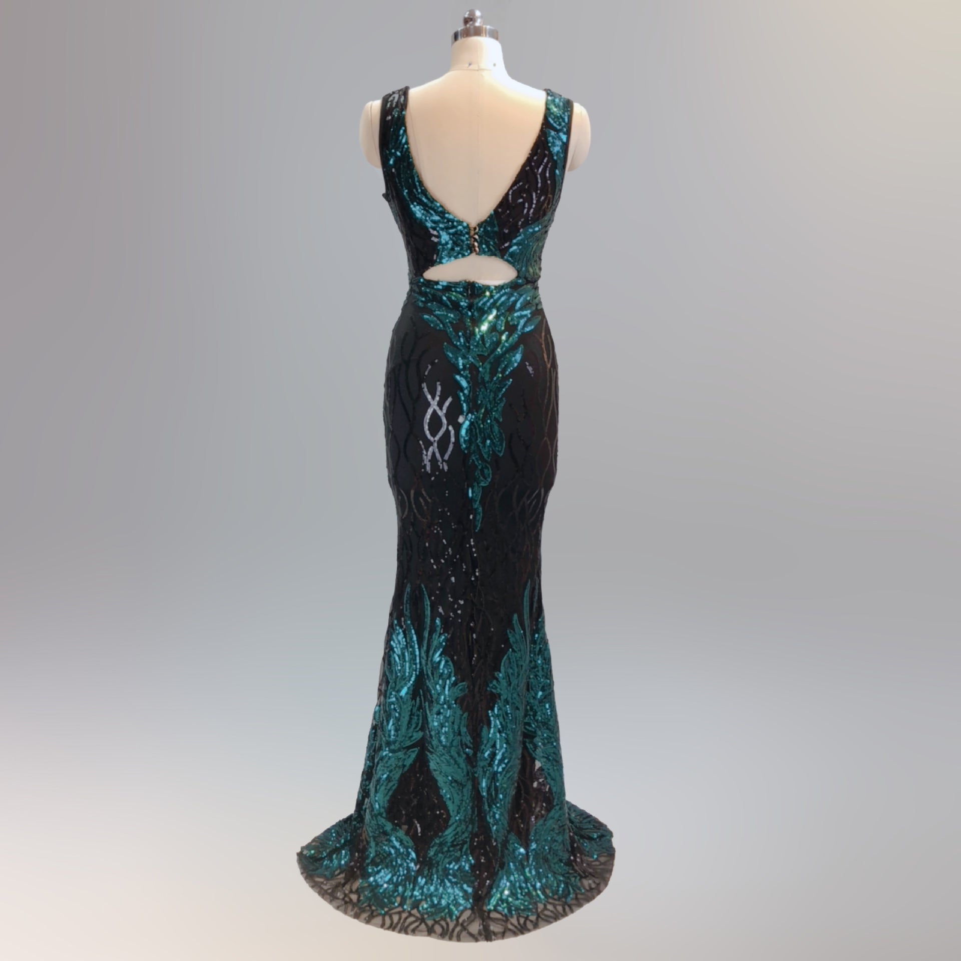 Sequin Slim Deep V Flower Women's Party Evening Dress 31