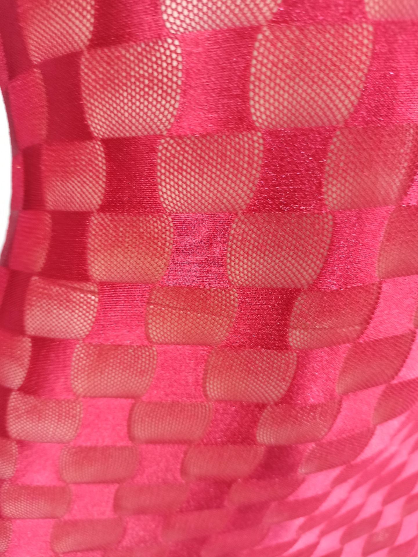 Women's Clothing Sexy Fashion Plaid Mesh Long Dress 24