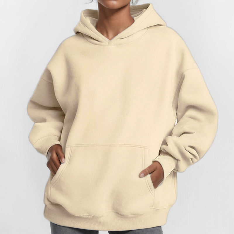 Autumn Loose Solid Color Hooded Pocket Fashion Hoodies 40