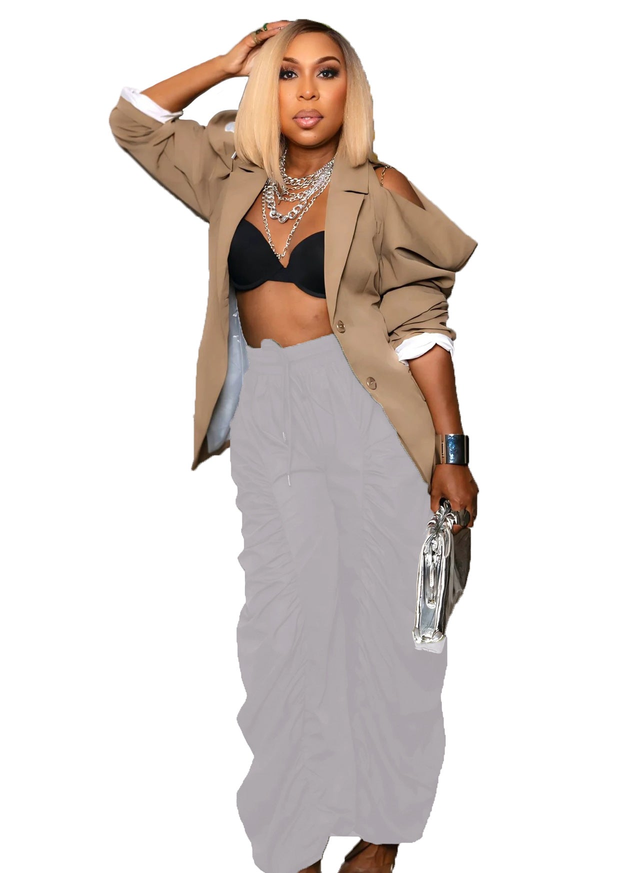 Fashionable Women's Casual Fashion Pleated Loose Pants 9