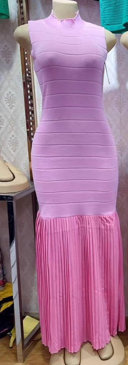 Women's Autumn Knitting Patchwork Sexy Mermaid Dress 4