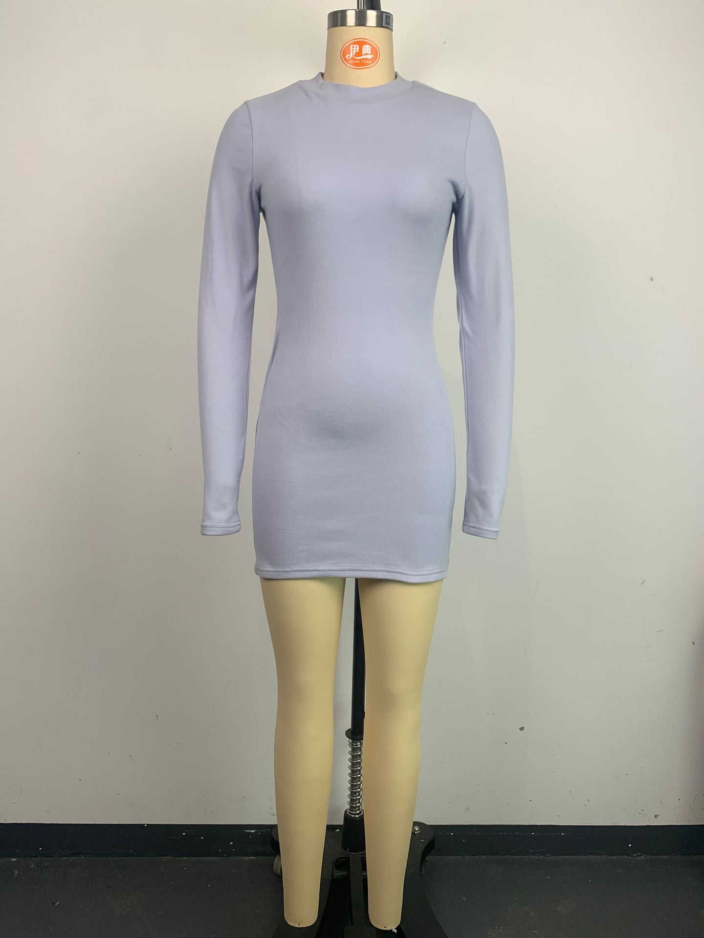 Fashionable Autumn And Winter Women's Long Sleeve Basic Tight Fitting Dress 9