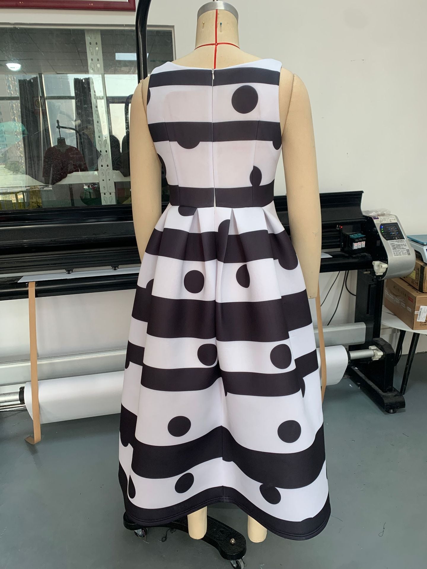 Women's Striped Fashion Summer Strap Sexy A-Line Long Dress 12