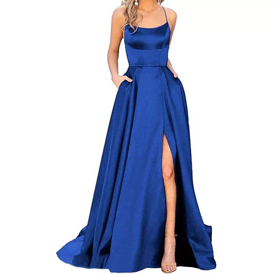 Solid Color Bridesmaid Dresses Long Maxi Dress Slim Fit Off Shoulder Bridesmaid Evening Dress 24